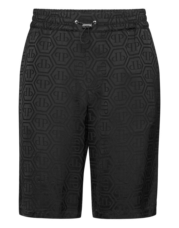 Silk Cool Kid Fit Shorts Monogram black