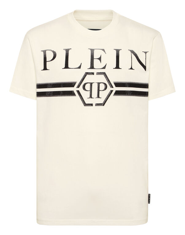 Round Neck T-Shirt Full Of Stones Stripes Off White