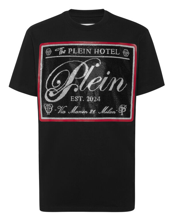 Round Neck T-Shirt Patch Stones black / black