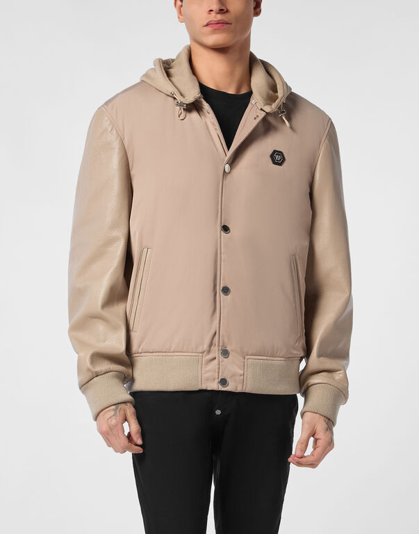 2242-nylon-leather-varsity-bomber-hooded-jacket-beige-1.jpg