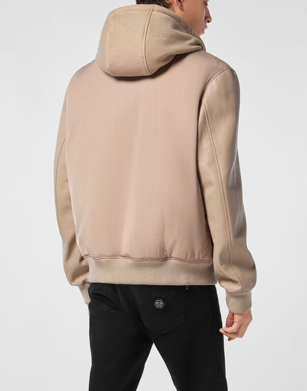 2242-nylon-leather-varsity-bomber-hooded-jacket-beige-1.jpg