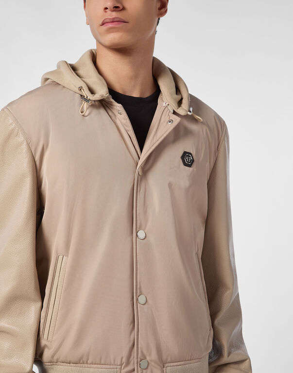 2242-nylon-leather-varsity-bomber-hooded-jacket-beige-1.jpg