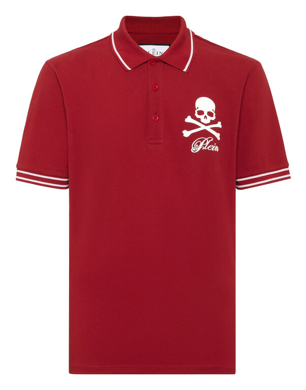 Piquet Polo Shirt Skull & Bones Bordeaux