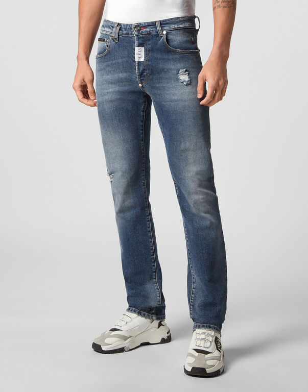 Denim Trousers Super Straight Cut blue marlin
