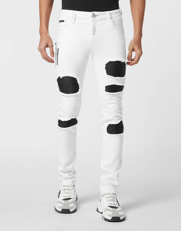 Denim Trousers Rock Star Fit WHITE DREAM
