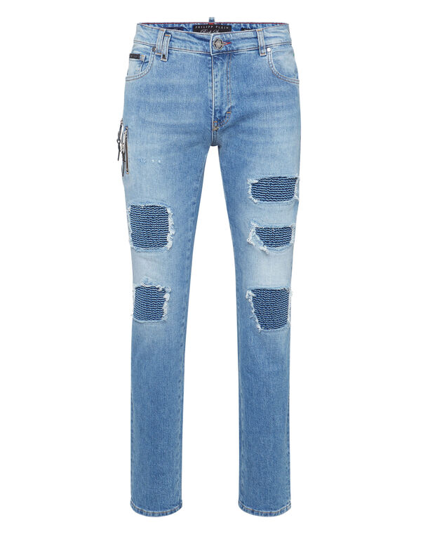 Denim Rock Star Fit Trousers Studs San Francisco