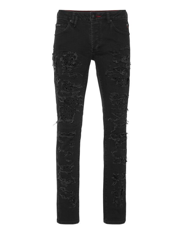 Denim Trousers Rock Star Strass Summer Night