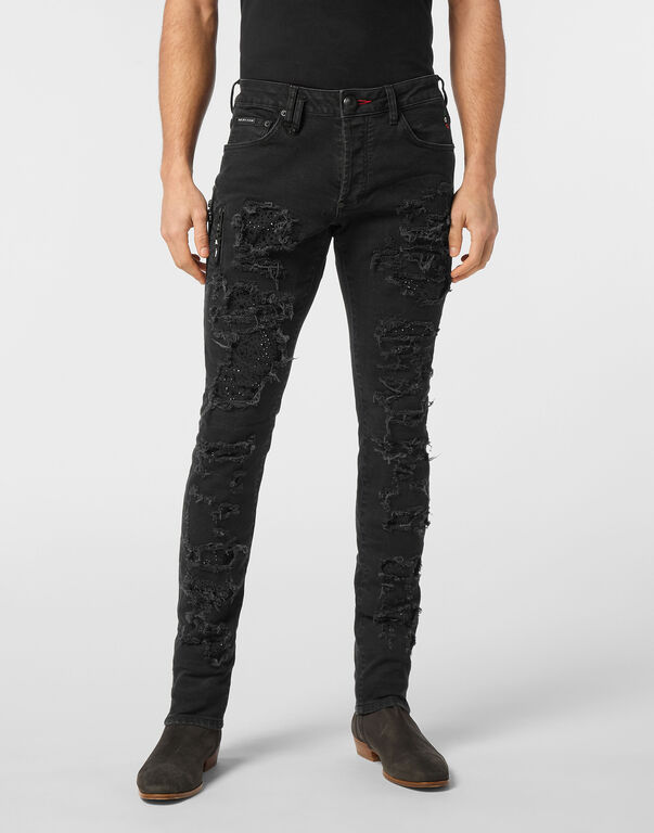 Denim Trousers Rock Star Strass Summer Night