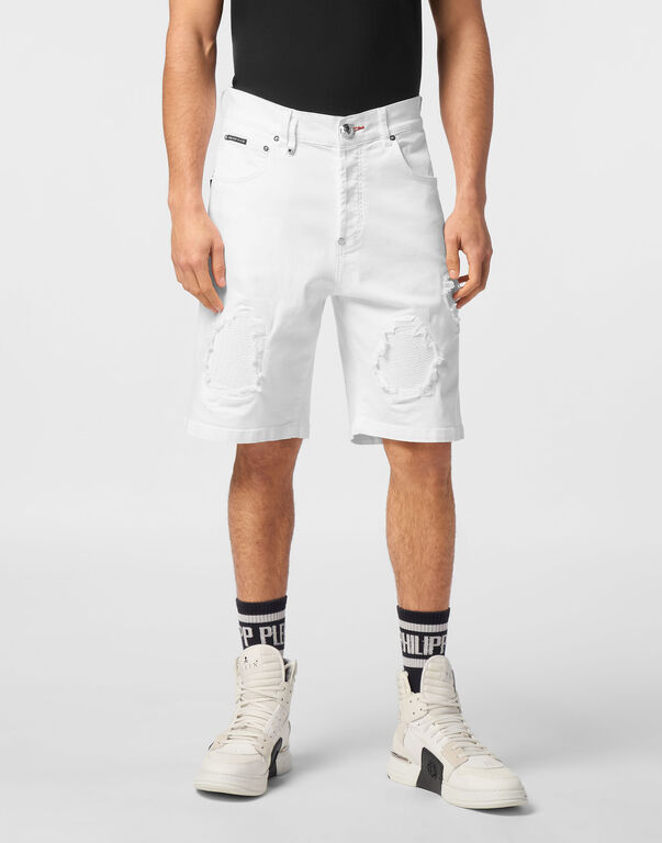 Denim Shorts Formentera Distressed Summer Snow