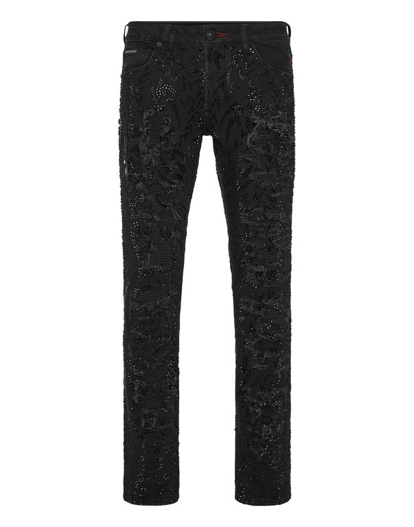 Denim Trousers Rock Star Tribal Strass Summer Night