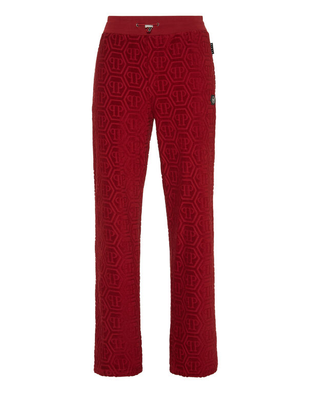 Jacquard Tracksuit Pants Monogram Bordeaux