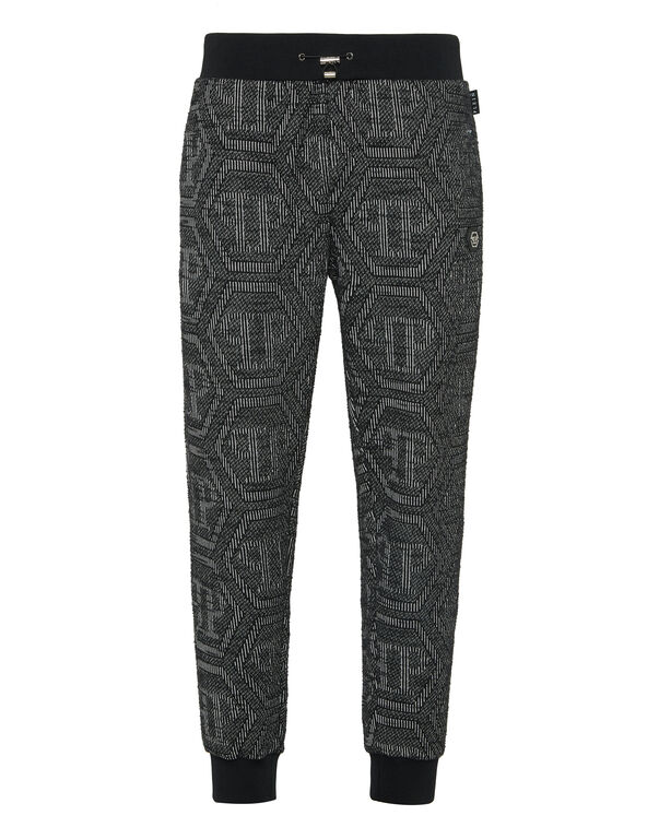 Jacquard Jogging Pants Monogram black