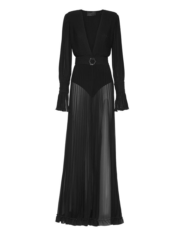 Chiffon Long Dress black