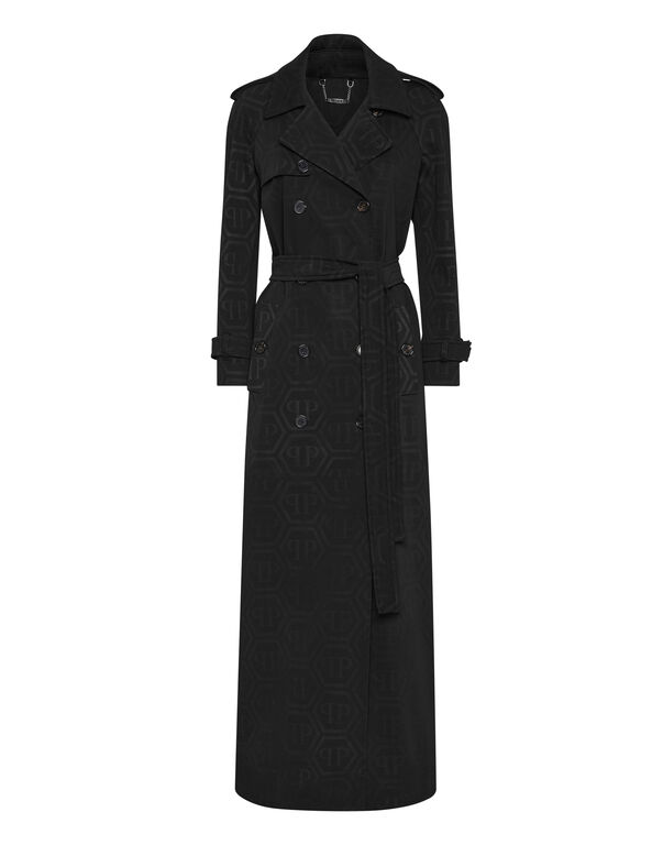 Long Trench Coat Monogram black