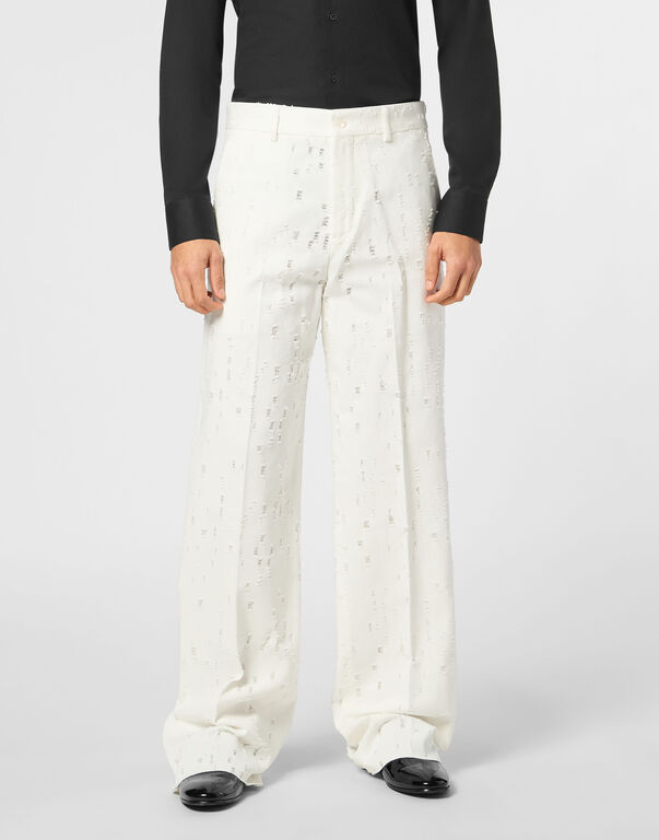Destroyed Trousers white