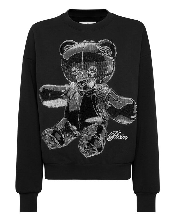 Cotton New Port Beach Fit Sweatshirt Teddy Crystal black