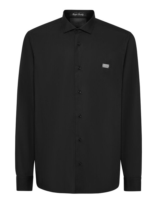 Shirt Sugar Daddy Cut Long-Sleeve Crystal Skull black
