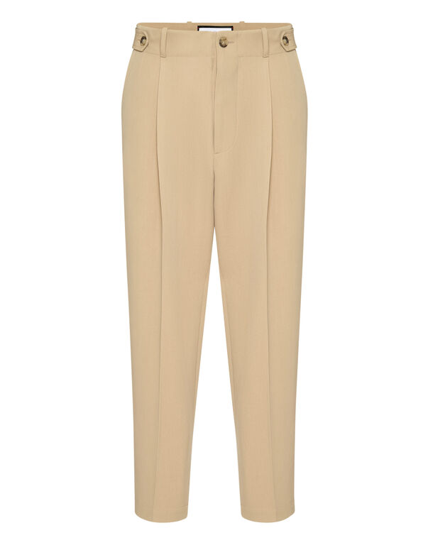 Wool Trousers Chinos Classic Fit beige