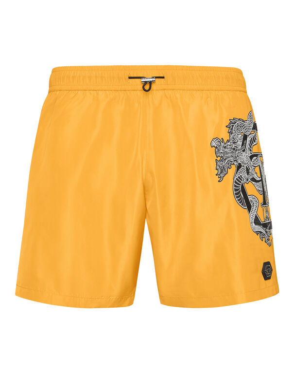 Beachwear Short Trousers Dragon yellow