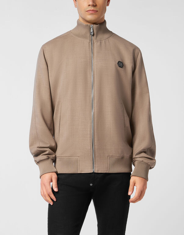 Wool Jacket Stripes beige