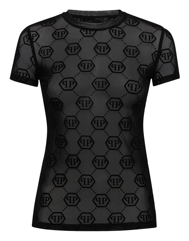 Tulle T-Shirt Sexy Pure SS Monogram black