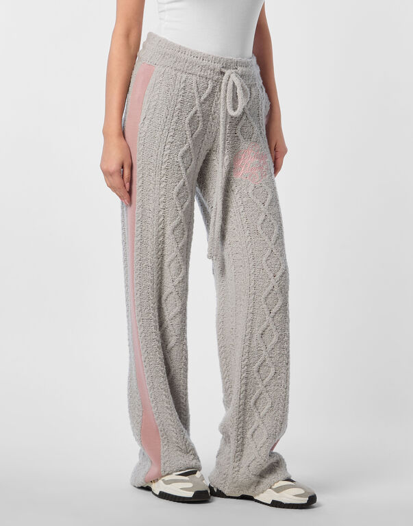 Knit Straight Joggers Signature grey