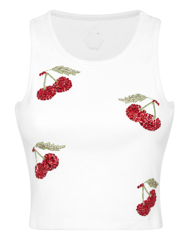 Tank top Cherries white