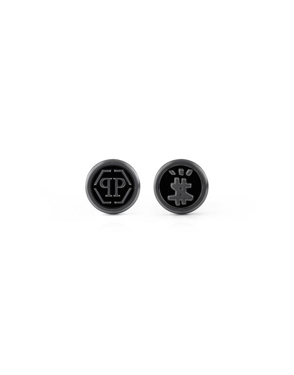 CUFFLINKS ROUND HEXAGON Grey Titan