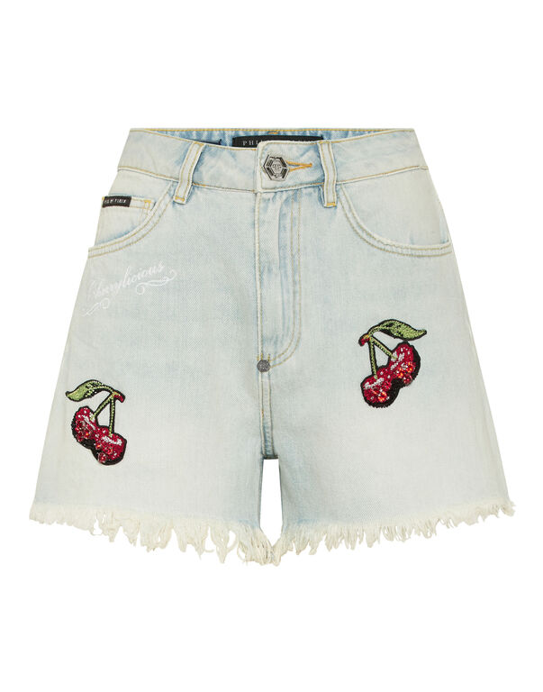 Denim Shorts Cherries WHEEL WARRIORS