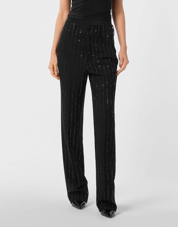 Lady Fit Trousers Paillettes black