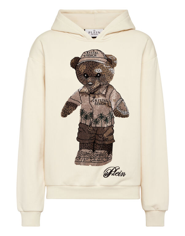 Cotton Venice Beach Fit Hoodie Teddy Beach Crystal beige
