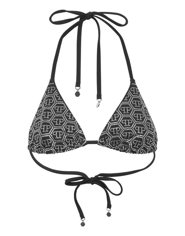 Swimwear Top Triangle Bra Crystal black
