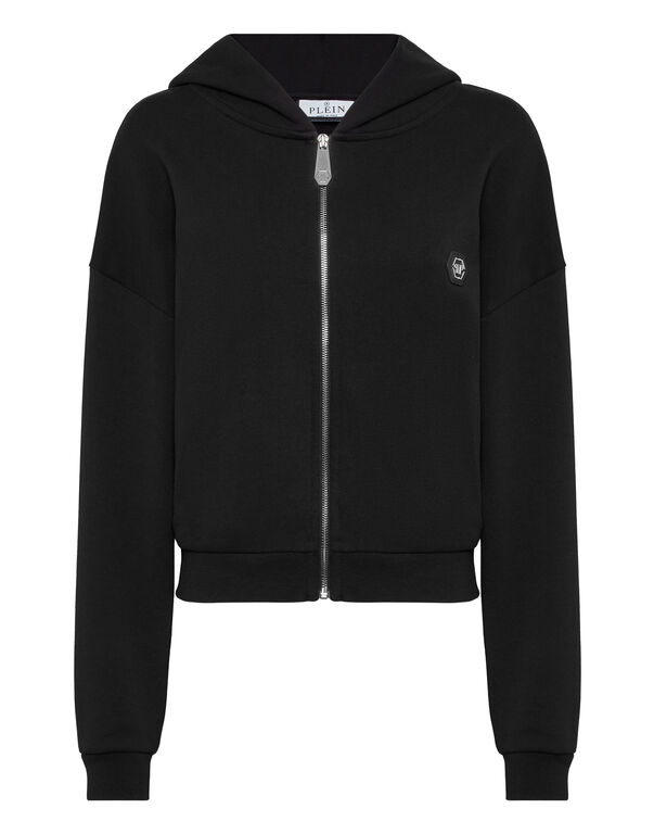 Sweatjacket Hoodie Jogging Smile black