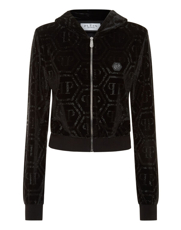 Hoodie Sweatshirt Strass Monogram