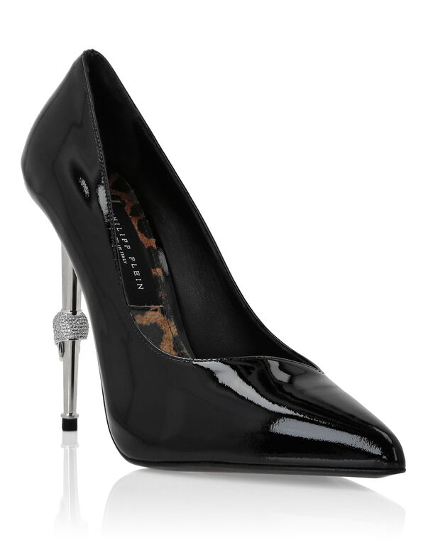 Patent Leather Decollete Hi-Heels black
