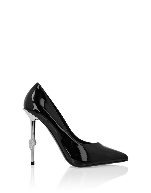 Patent Leather Decollete Hi-Heels black