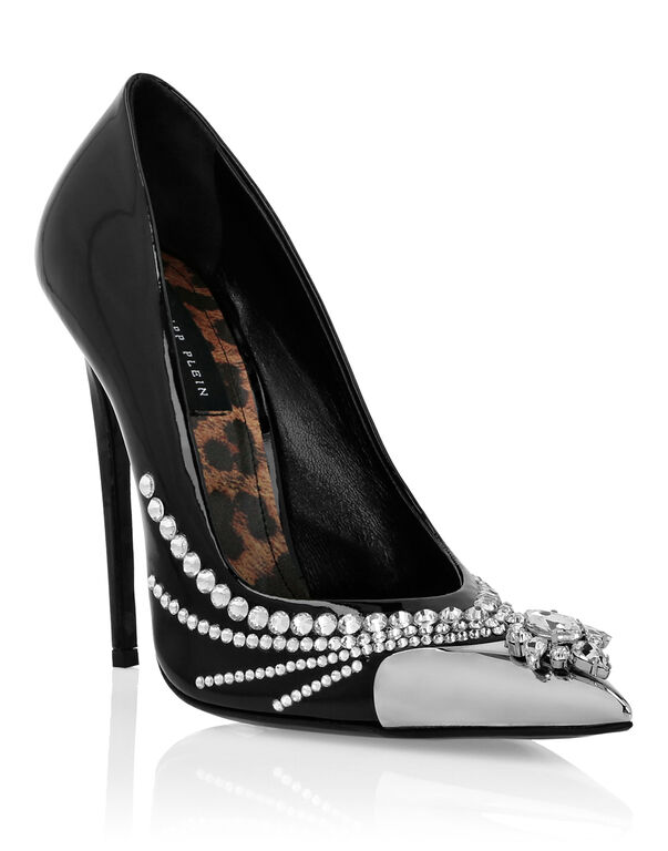 Patent Leather Decollete Hi-Heels black
