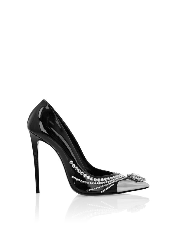 Patent Leather Decollete Hi-Heels black
