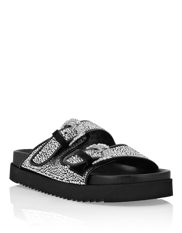 Slides Mix Strass black