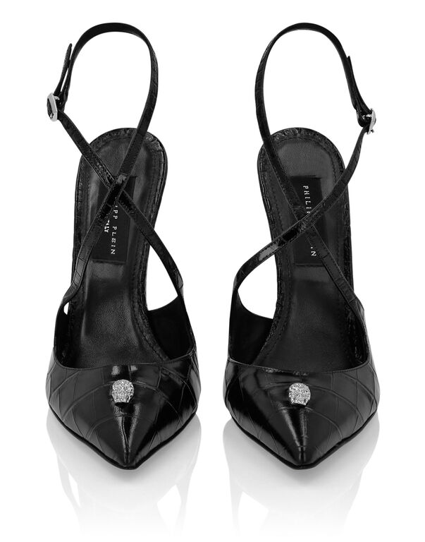 Hi-Heels Crossing Crocco Print black