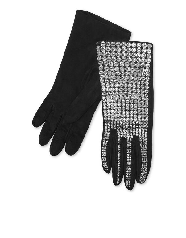 Suede Mid-Gloves Crystal black