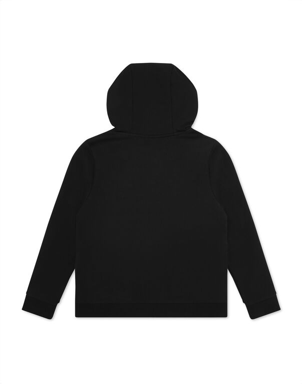 Hoodie Sweatjacket Hexagon black