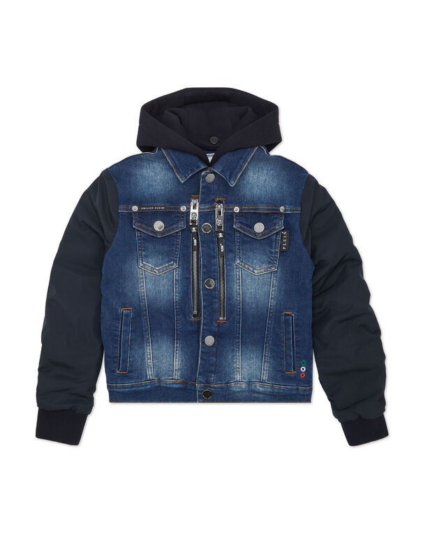 Denim Oversize Jacket LS Racing Club Blue Shark