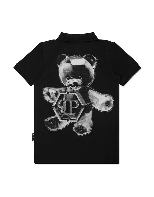 Polo Shirt SS Teddy Bear black