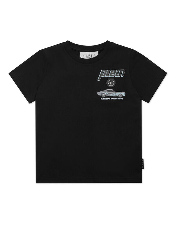 Jersey T-shirt Round Neck SS Smile black/turquoise