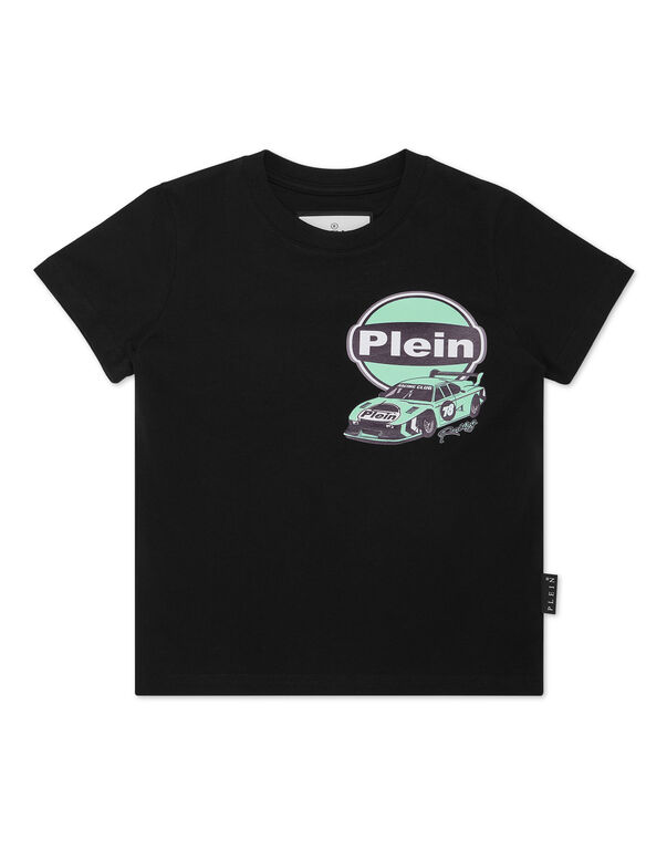 Jersey T-shirt Round Neck SS Cars Racing black/turquoise