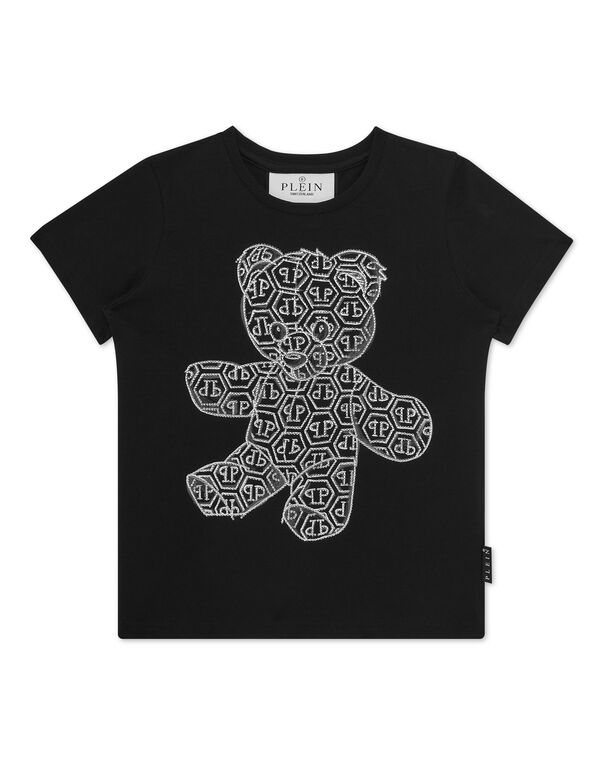 T-shirt Round Neck SS Teddy Bear black