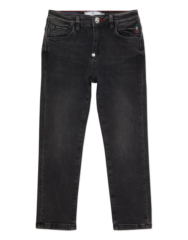 Super Straight Cut Trousers Skull&Bones GREY MOON