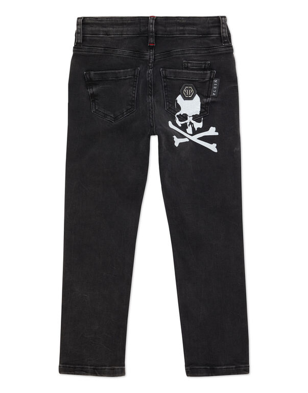 Super Straight Cut Trousers Skull&Bones GREY MOON