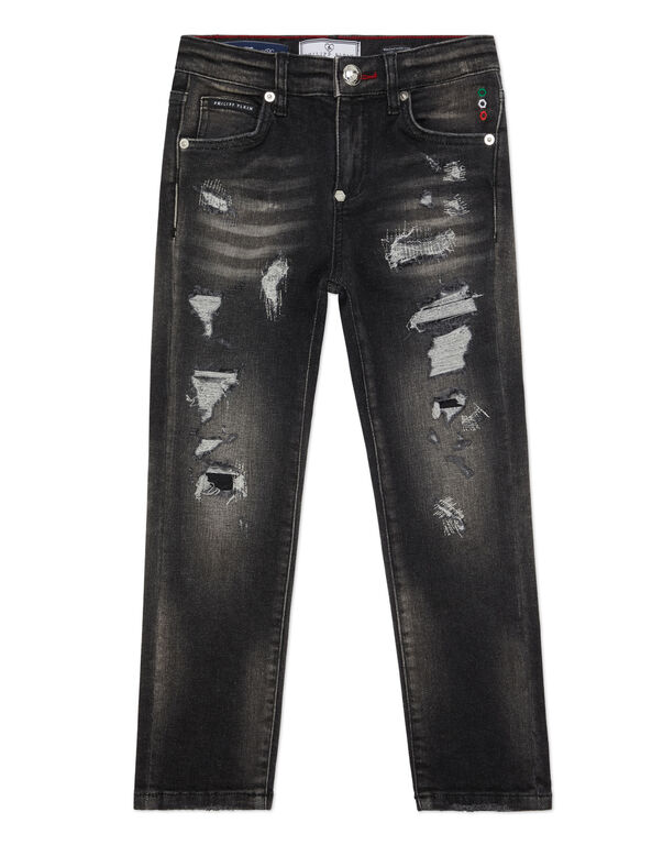 Denim Super Straight Cut Trousers Riot Black